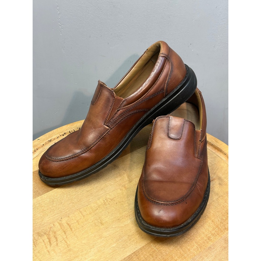 Dockers Loafers Mens 11.5M Tan Leather Slip On Moc Toe 90-32785‎ Business Casual